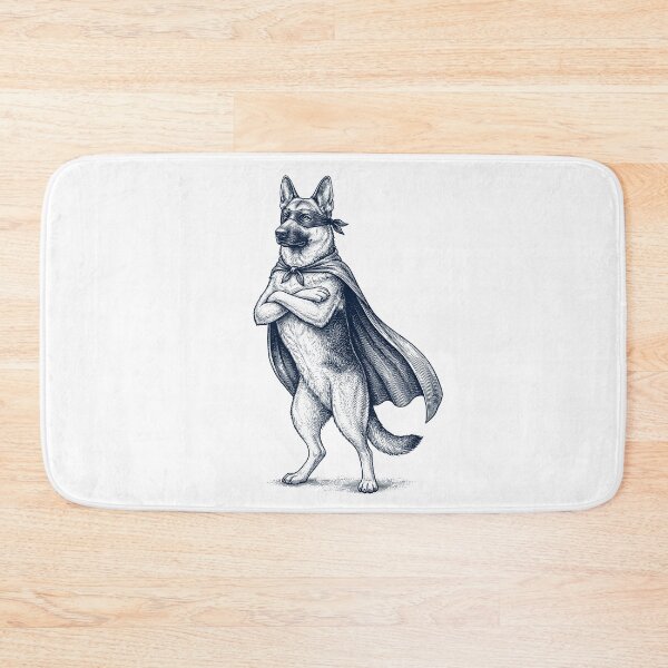 Item preview, Vintage German Shepherd Hero Superhero Dog Lover designed and sold by DoodleTortle.