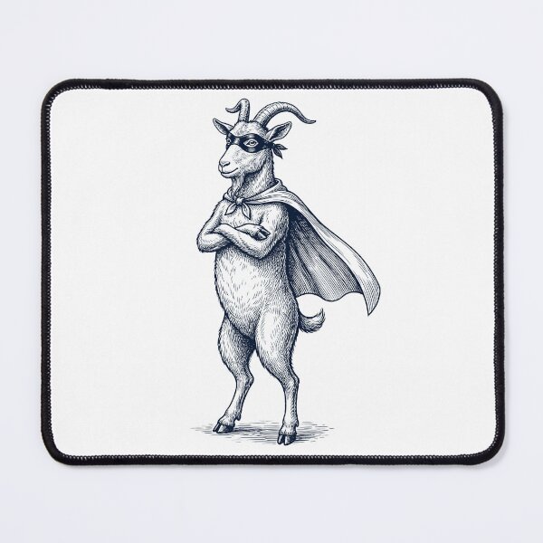 Item preview, Vintage Goat Hero Superhero Animal Lover designed and sold by DoodleTortle.