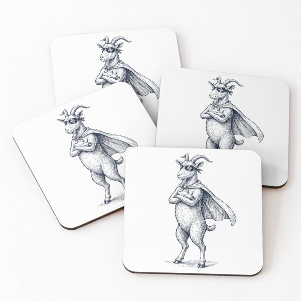 Item preview, Vintage Goat Hero Superhero Animal Lover designed and sold by DoodleTortle.