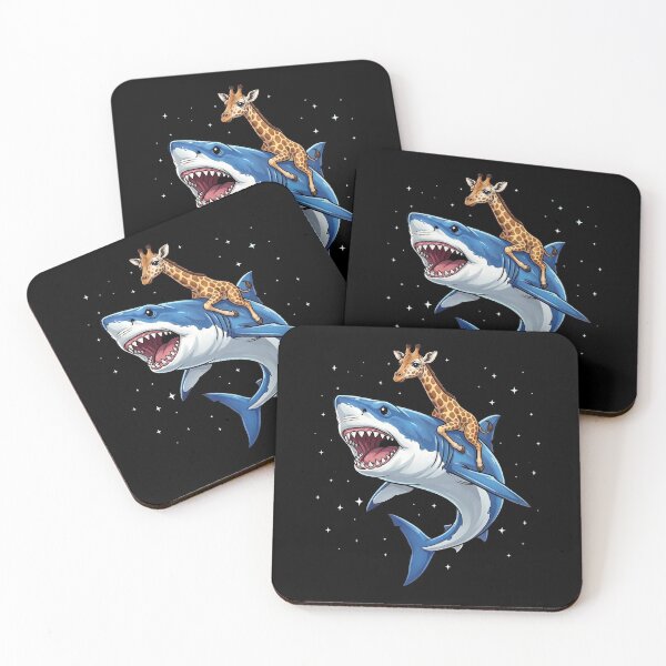 Item preview, Funny Giraffe Riding Shark Animal Lover designed and sold by TerryConnells.