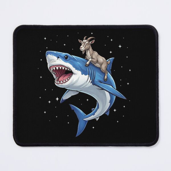 Item preview, Funny Goat Riding Shark Animal Lover designed and sold by TerryConnells.