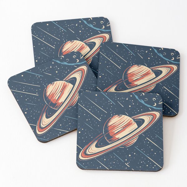 Item preview, Retro Ringed Planet in Space designed and sold by pirelax.
