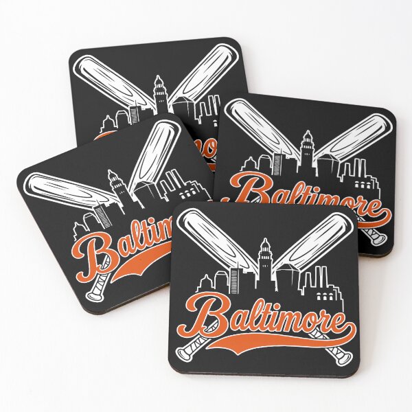 Item preview, Retro Baltimore Baseball Fan City Skyline Graphic designed and sold by Imaginationbeyond.