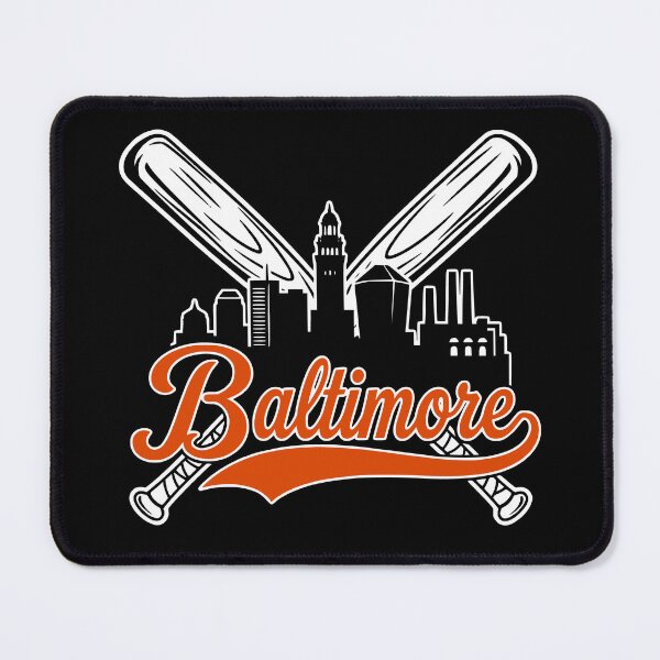 Item preview, Retro Baltimore Baseball Fan City Skyline Graphic designed and sold by Imaginationbeyond.