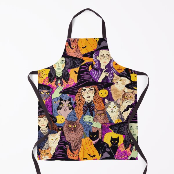 Item preview, Whimsical witches and cats designed and sold by michplante60.