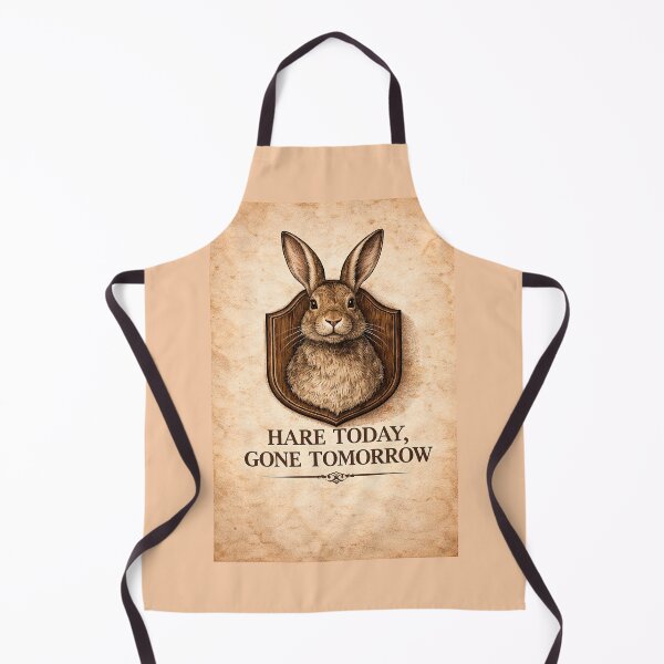 Item preview, Hare Today, Gone Tomorrow – Vintage Taxidermy Rabbit Pun Illustration designed and sold by Grand Illusions.