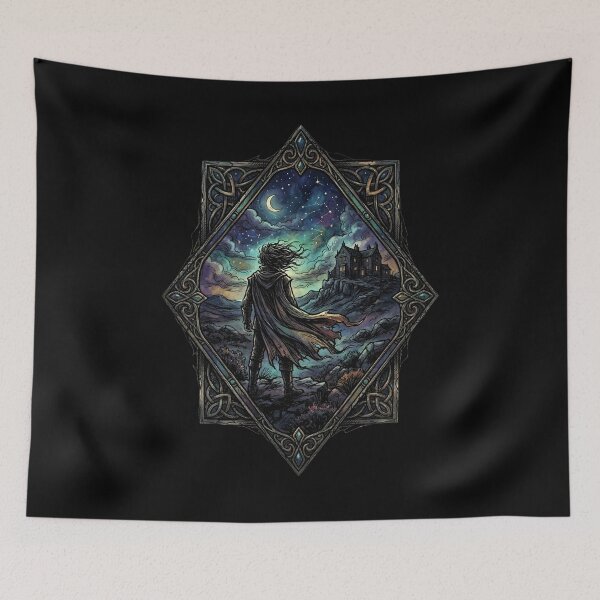 Item preview, Heathcliff on the Moors Wuthering Heights Gothic Romance Art designed and sold by Fenay Designs.