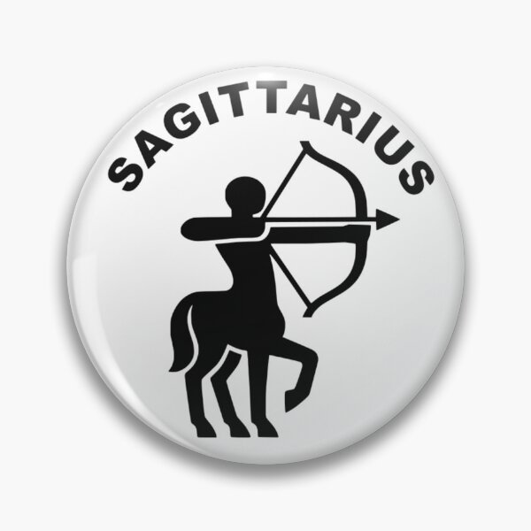 Item preview, Sagittarius Archer - Zodiac Sign In Negative Circle Bold Art designed and sold by The Bold Line Studio.