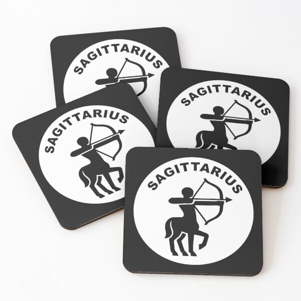 Item preview, Sagittarius Archer - Zodiac Sign In Negative Circle Bold Art designed and sold by The Bold Line Studio.