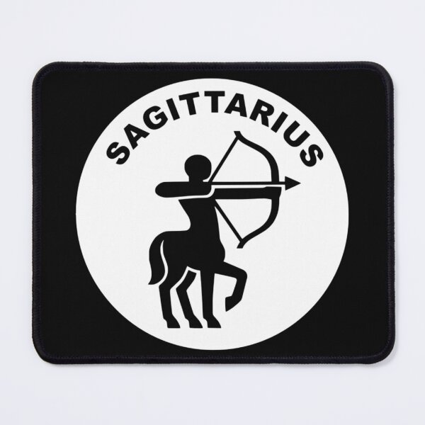 Item preview, Sagittarius Archer - Zodiac Sign In Negative Circle Bold Art designed and sold by The Bold Line Studio.