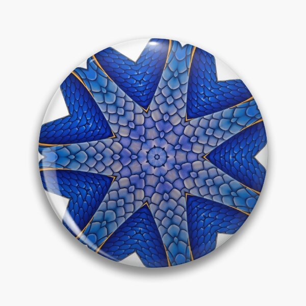 Item preview, Hypnotic Blue Star Mandala -Trippy Geometric Pattern Aesthetic  designed and sold by The Hand That Listens.