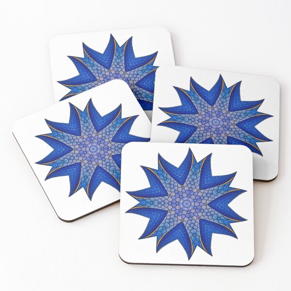 Item preview, Hypnotic Blue Star Mandala -Trippy Geometric Pattern Aesthetic  designed and sold by The Hand That Listens.