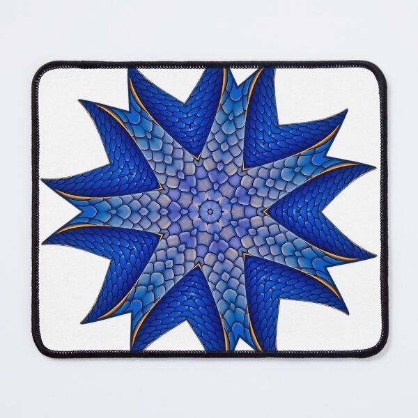 Item preview, Hypnotic Blue Star Mandala -Trippy Geometric Pattern Aesthetic designed and sold by The Hand That Listens.