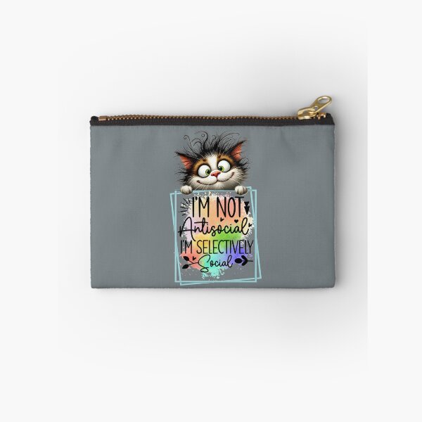 Item preview, Selective Social Cat – Funny Introvert Mood designed and sold by Szpaku desart .