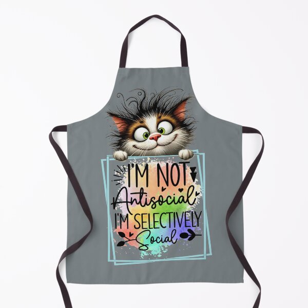 Item preview, Selective Social Cat – Funny Introvert Mood designed and sold by Szpaku desart .