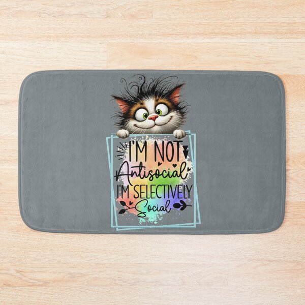 Item preview, Selective Social Cat – Funny Introvert Mood designed and sold by Szpaku desart .