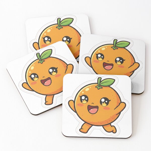 Item preview, Energetic Orange Cute Fruit Character Sticker designed and sold by Dakochaaan.