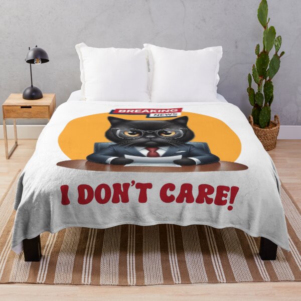 Item preview, Funny Cat Breaking News I Dont Care designed and sold by MoodCatClubCo.