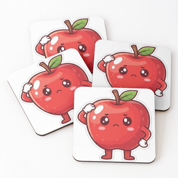Item preview, Confused Apple Cute Reaction Sticker designed and sold by Dakochaaan.