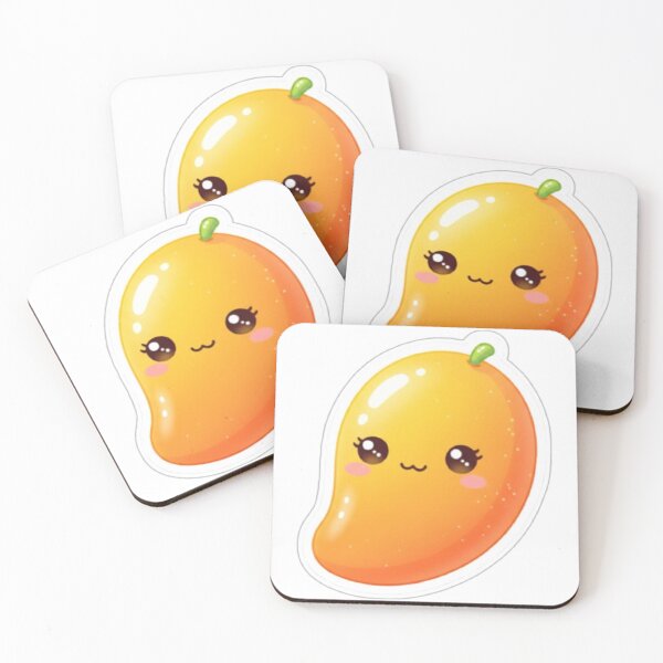 Item preview, Sweet Mango Kawaii Fruit Character Sticker designed and sold by Dakochaaan.