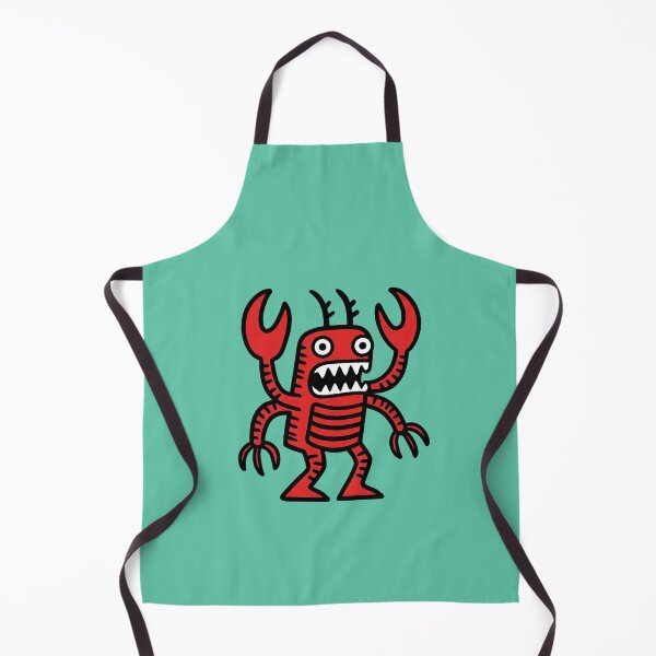 Item preview, lobster robot monster in simplistic bold line art designed and sold by Mike Kiev art.