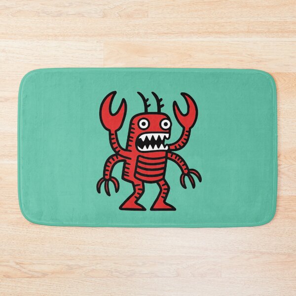 Item preview, lobster robot monster in simplistic bold line art designed and sold by Mike Kiev art.