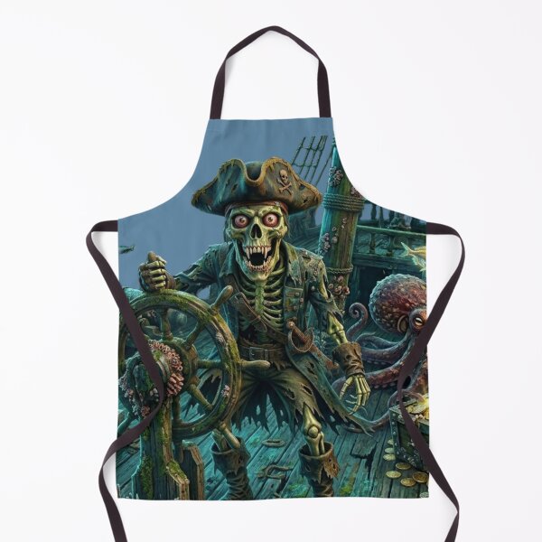 Item preview, Undead Zombie Skeleton Pirate Rising from the Deep Sea – Cursed Ocean Horror Artwork designed and sold by Cauldron Crafts.