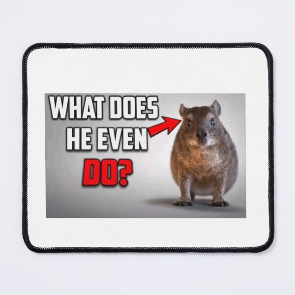Item preview, what does he even do Hyrax designed and sold by cloudzer0000.