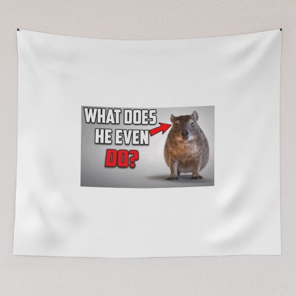 Item preview, what does he even do Hyrax designed and sold by cloudzer0000.