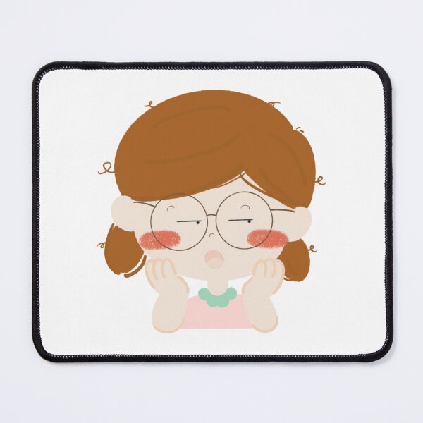 Item preview, Cute Girl with Glasses Character Illustration designed and sold by AuraStudioShop.