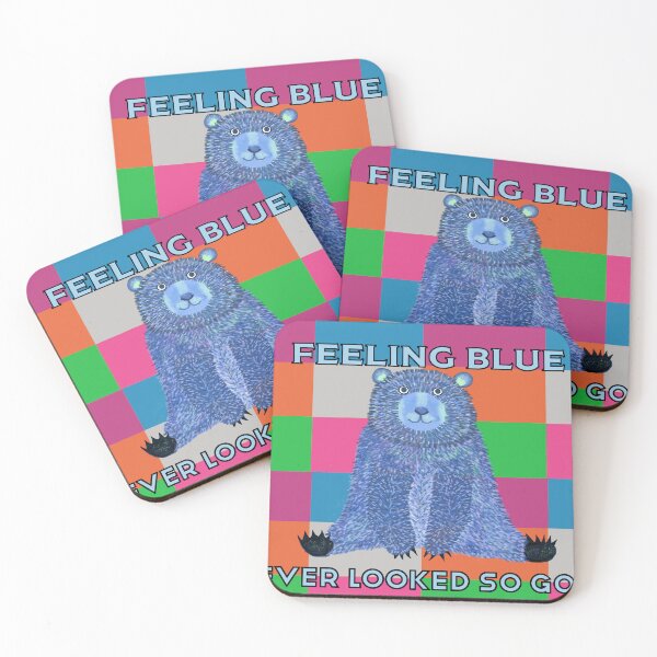 Item preview, Feeling Blue Bear – Feeling Blue Never Looked So Good designed and sold by MidModMagic.