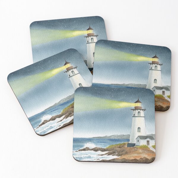 Item preview, Coastal Lighthouse with Light Beam designed and sold by dpesheva-art.
