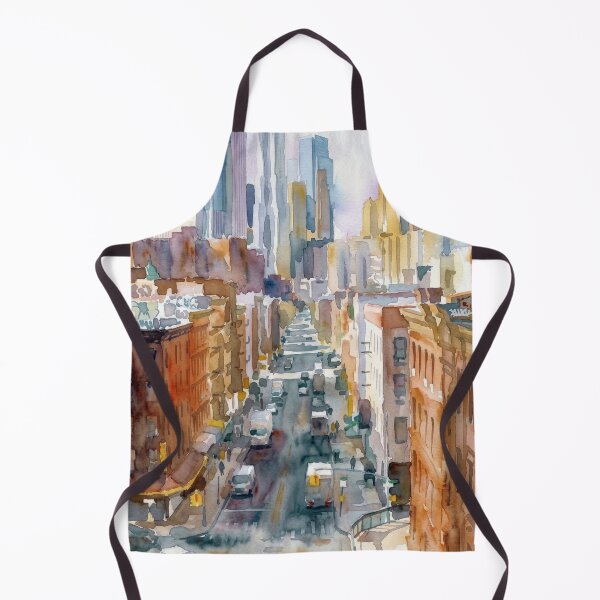 Artikelvorschau, New York City Luftaufnahme, Aquarell-Stadtbild entworfen und verkauft von caracatita75.