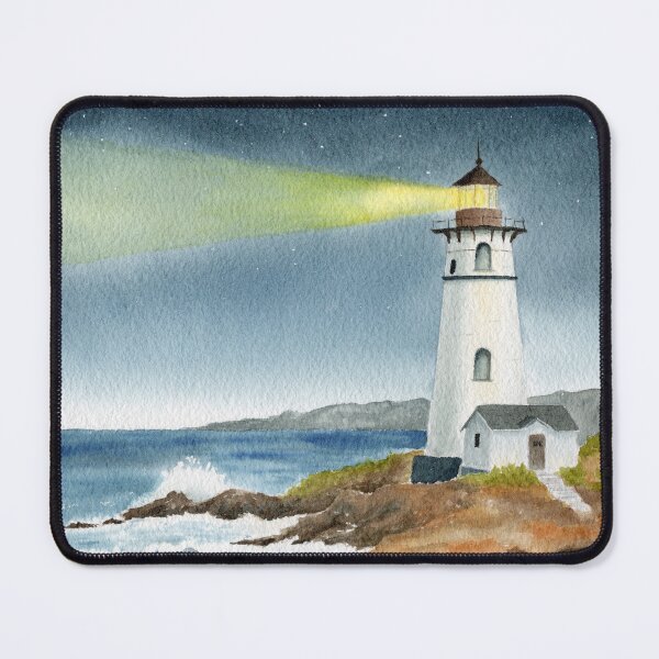 Item preview, Coastal Lighthouse with Light Beam designed and sold by dpesheva-art.