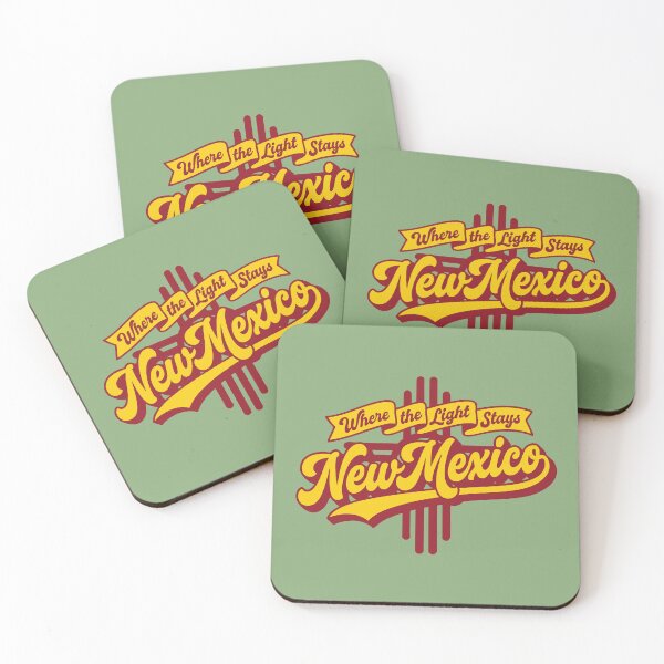 Item preview, New Mexico Where the Light Stays Retro Script Zia Symbol Aesthetic Art designed and sold by Cozy-Old-Pub.