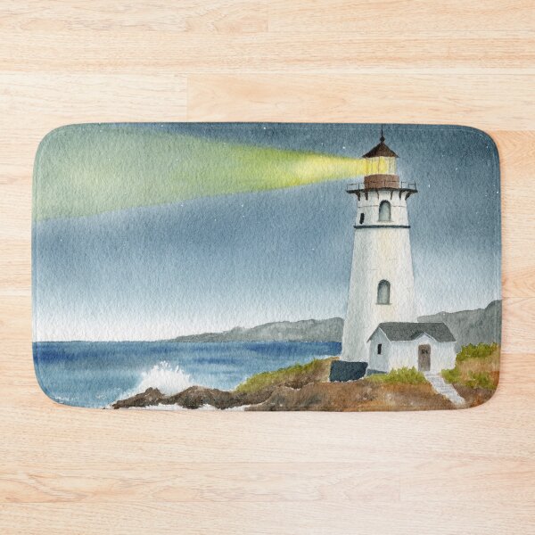 Item preview, Coastal Lighthouse with Light Beam designed and sold by dpesheva-art.