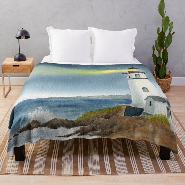Item preview, Coastal Lighthouse with Light Beam designed and sold by dpesheva-art.