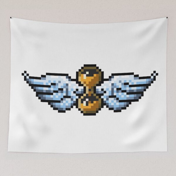 Item preview, Retro Pixel Art Small Pocket Winged Hourglass designed and sold by OneToTee.