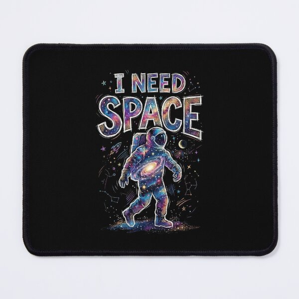 Item preview, I Need Space Astronaut Galaxy Universe Sketch designed and sold by Fenay Designs.