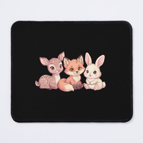 Item preview, Cute Fox Deer Bunny Kawaii Animals Pastel Cute Forest Animals Baby Animals Sticker designed and sold by Art-Selling.