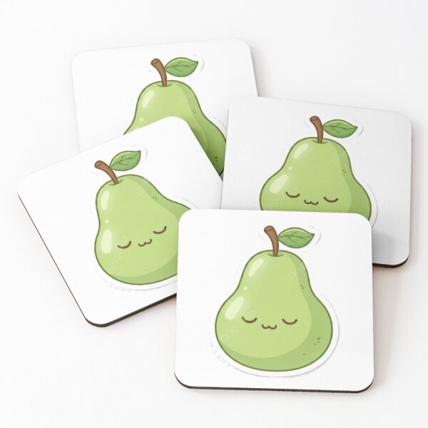 Item preview, Calm Pear Cute Kawaii Fruit Sticker designed and sold by Dakochaaan.