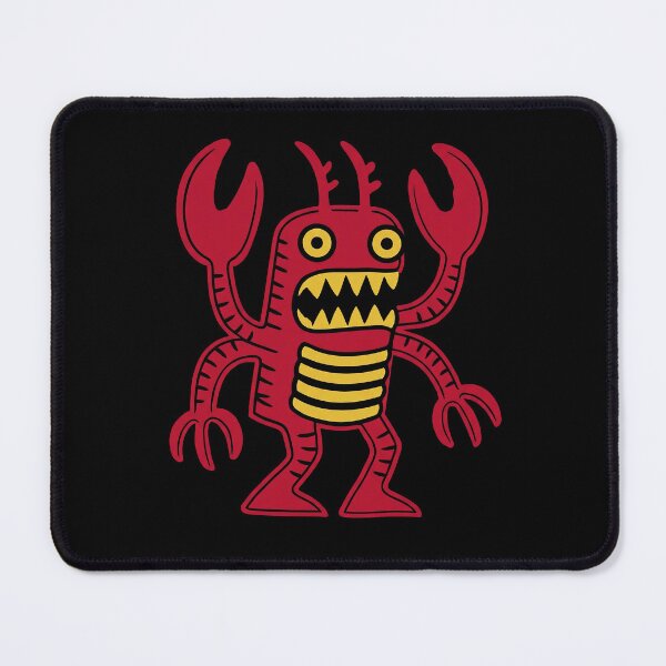Item preview, lobster robot monster in simplistic bold line art designed and sold by Mike Kiev art.
