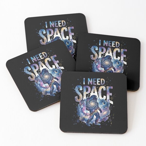 Item preview, I Need Space Watercolor Astronaut Galaxy Silhouette designed and sold by Fenay Designs.