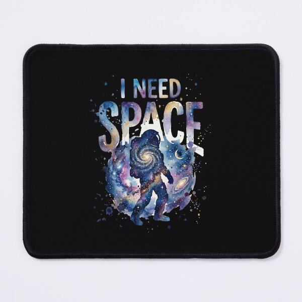Item preview, I Need Space Watercolor Astronaut Galaxy Silhouette designed and sold by Fenay Designs.