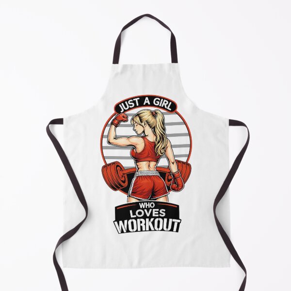 Item preview, Just A Girl Who Loves Workout Boxing Art - Retro Gym Female Fighter designed and sold by kitastylish.
