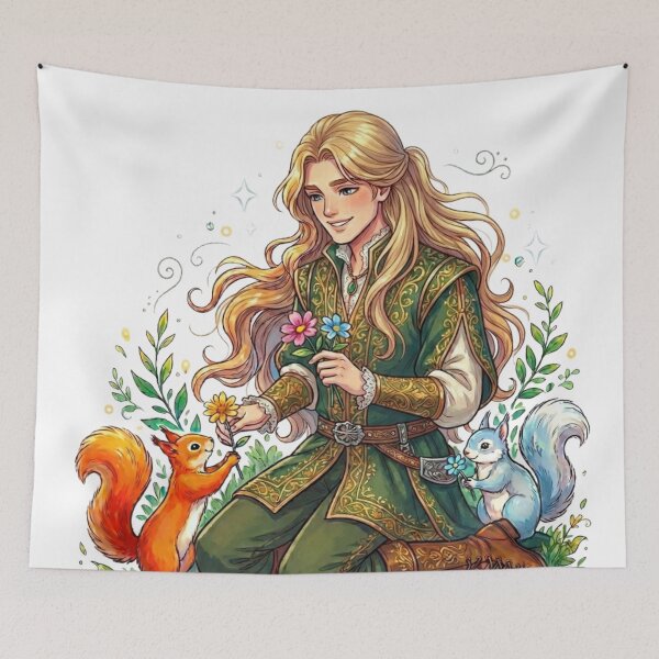 Item preview, The young man keeps a squirrel as a pet. designed and sold by PP&RAINBOW SHOP.