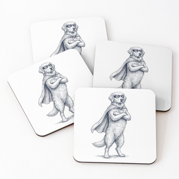 Item preview, Vintage Golden Retriever Hero Superhero Dog Lover designed and sold by DoodleTortle.