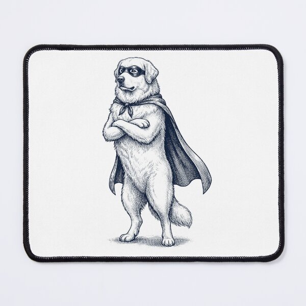 Item preview, Vintage Great Pyrenees Hero Superhero Dog Lover designed and sold by DoodleTortle.
