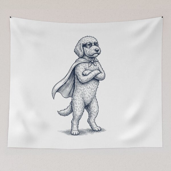 Item preview, Vintage Goldendoodle Hero Superhero Dog Lover designed and sold by DoodleTortle.
