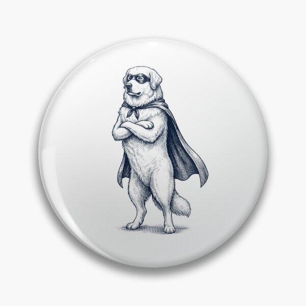 Item preview, Vintage Great Pyrenees Hero Superhero Dog Lover designed and sold by DoodleTortle.